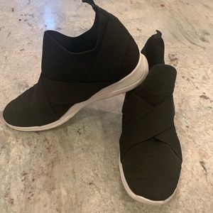 Black slip-on shoes